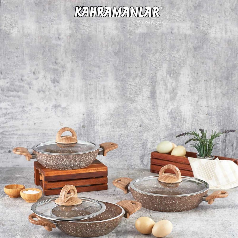 FİESTA KAHVERENGİ 3 LÜ SAHAN SET