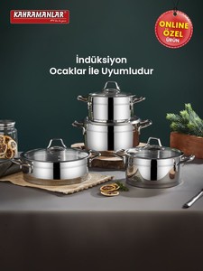 Sırma İndüksiyon Tabanlı 8 Parça Tencere Seti