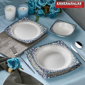  BLUE KARE 24 PARÇA YEMEK TAKIMI